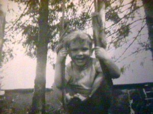 This little girl couldn't tell anyone! She looks happy though doesn't she?